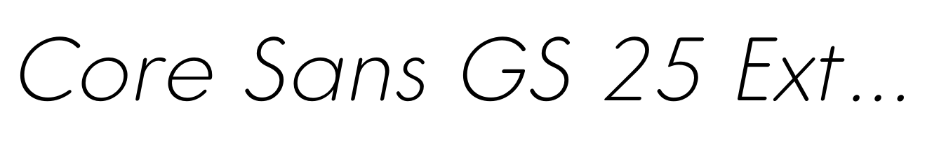 Core Sans GS 25 Extra Light Italic